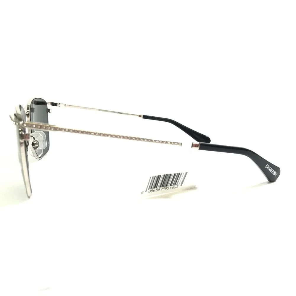 Swarovski Sunglasses SK7006 400187 Polished Silver Clear Sparkly Crystals 140